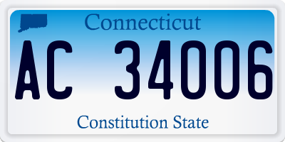 CT license plate AC34006