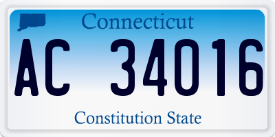 CT license plate AC34016