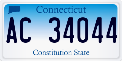 CT license plate AC34044