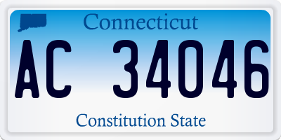 CT license plate AC34046