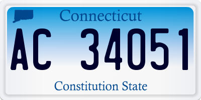 CT license plate AC34051