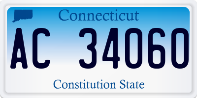 CT license plate AC34060
