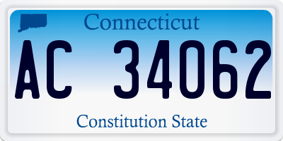 CT license plate AC34062