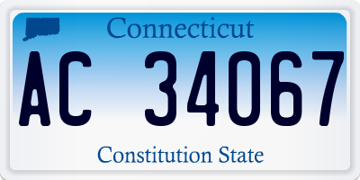 CT license plate AC34067