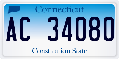 CT license plate AC34080