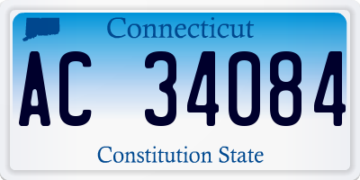 CT license plate AC34084