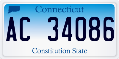 CT license plate AC34086