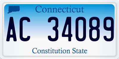 CT license plate AC34089