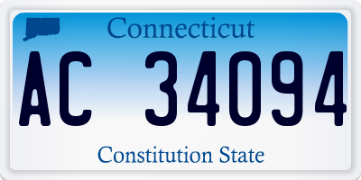 CT license plate AC34094