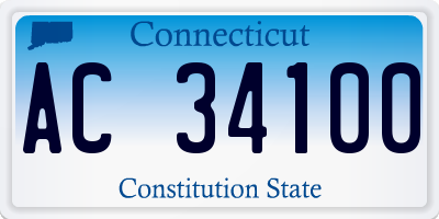 CT license plate AC34100