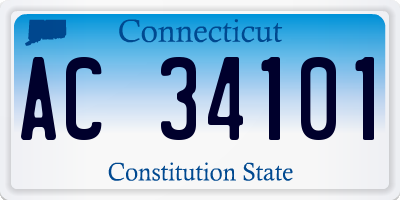 CT license plate AC34101