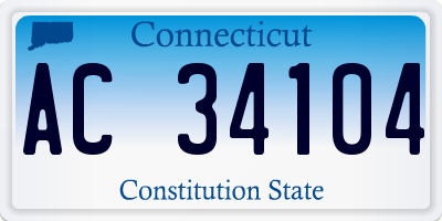 CT license plate AC34104