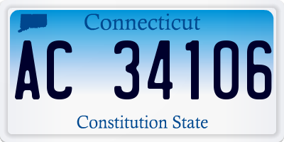 CT license plate AC34106