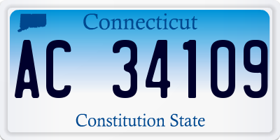 CT license plate AC34109