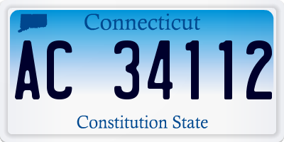 CT license plate AC34112