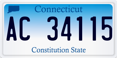CT license plate AC34115