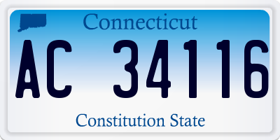 CT license plate AC34116