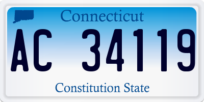 CT license plate AC34119