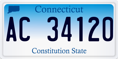 CT license plate AC34120