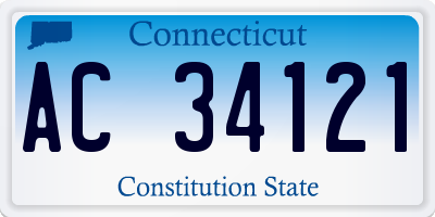 CT license plate AC34121