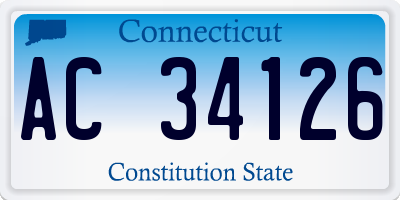 CT license plate AC34126