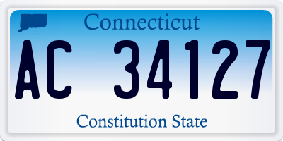 CT license plate AC34127