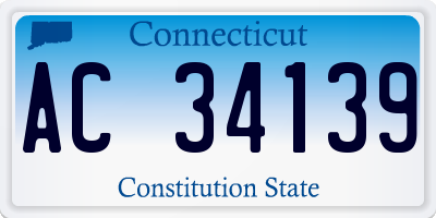 CT license plate AC34139