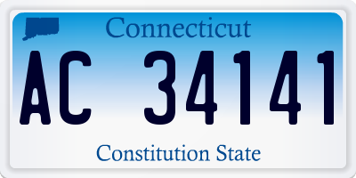 CT license plate AC34141