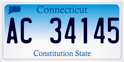 CT license plate AC34145