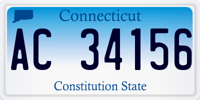CT license plate AC34156