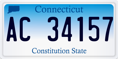 CT license plate AC34157