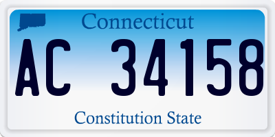 CT license plate AC34158