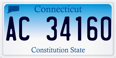 CT license plate AC34160