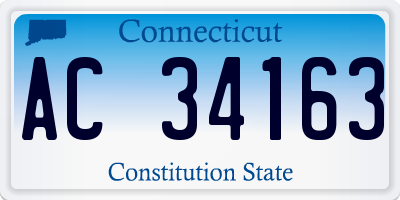 CT license plate AC34163