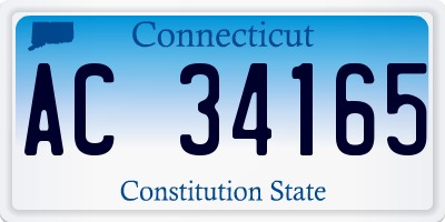 CT license plate AC34165