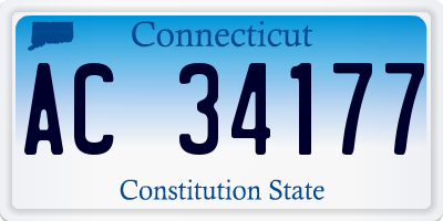 CT license plate AC34177