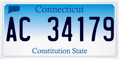 CT license plate AC34179