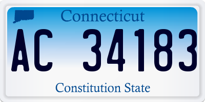 CT license plate AC34183