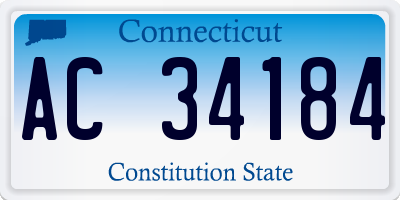 CT license plate AC34184