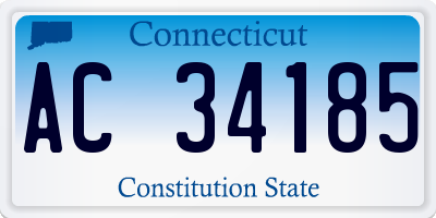 CT license plate AC34185