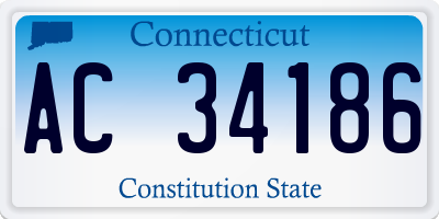 CT license plate AC34186