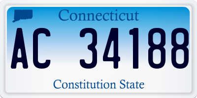 CT license plate AC34188