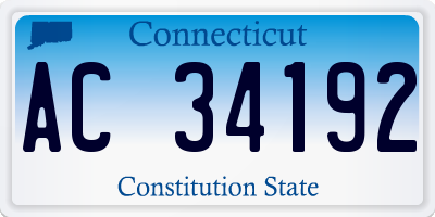 CT license plate AC34192