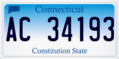 CT license plate AC34193