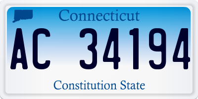 CT license plate AC34194