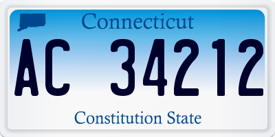 CT license plate AC34212