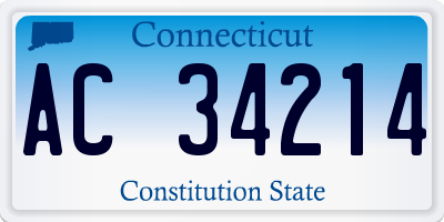 CT license plate AC34214