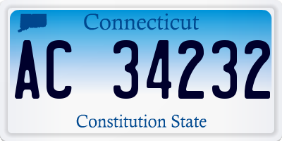 CT license plate AC34232