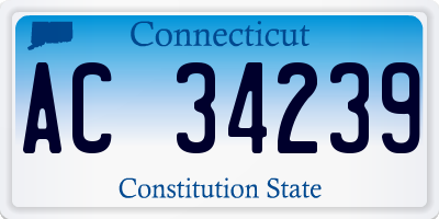 CT license plate AC34239