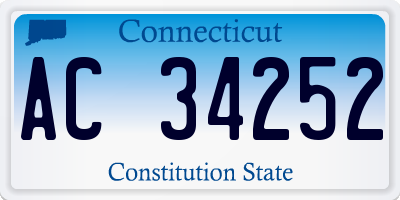 CT license plate AC34252